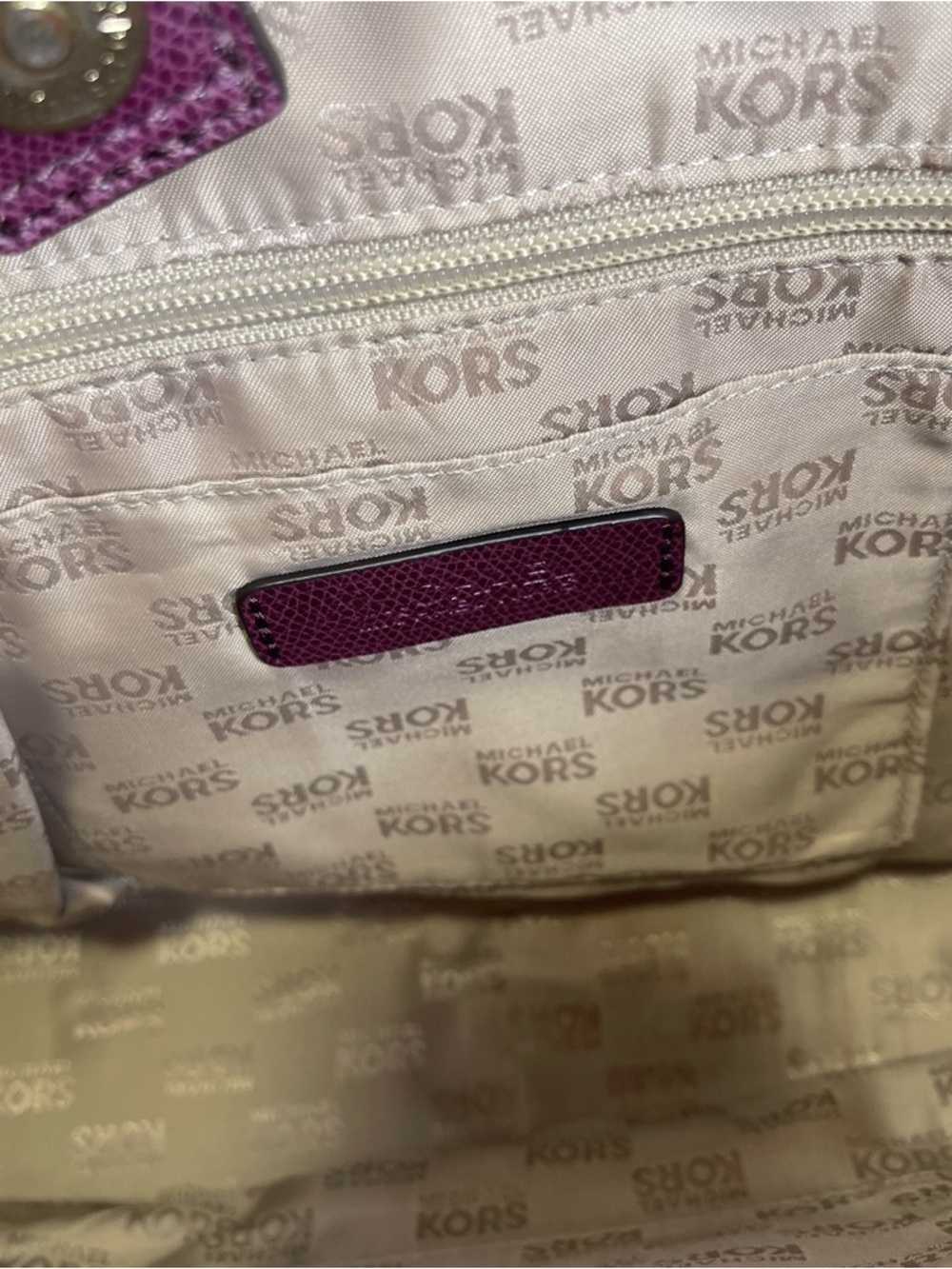 Michael Kors Plum jet Set Travel Tote Shoulder Bag - Picture 12 of 14